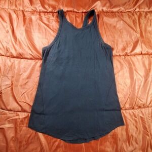 Lululemon Tank Top Womens Size 4 Black Ribbed‎ Racerback Athletic Yoga Shirt Gym
